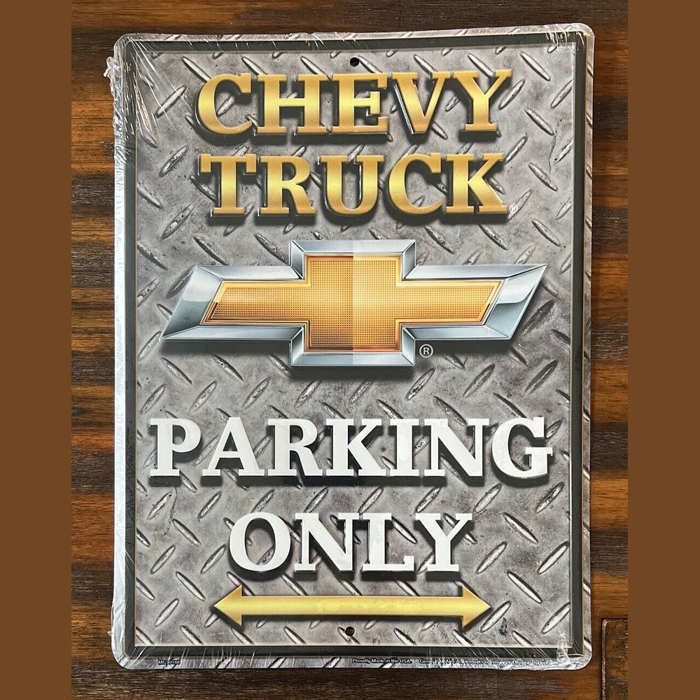 Chevy Truck Embossed Novelty Parking Sign Home & Garden:Home Décor:Plaques & Signs Style Your Walls